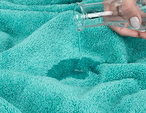 American Soft Linen 100% Cotton Luxury Turkish Towels, 6 Piece Towel Set | Soft Absorbent Quick Dry OEKO Tex Standard 100 Certificated Durable Machine Washable Premium Hotel Quality - color: Turquoise Blue