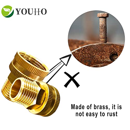 YOUHO Garden Hose Adapter 3/4 NPT Male x 3/4 GHT(F) Drip Irrigation Tubing to Faucet - Reusable Connector Fittings for Most Rain Bird, Orbit, Dig, Toro, Garden Extension Repair Fitting 1PCS - size: 3/4NPT(M) to 3/4 GHT(F)1pcs