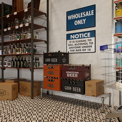 14" Deep x 48" Wide x 8" Height 1-Tier Wire Shelving Kit | NSF Commercial Storage Rack Unit - size: 14" Deep x 48" Wide