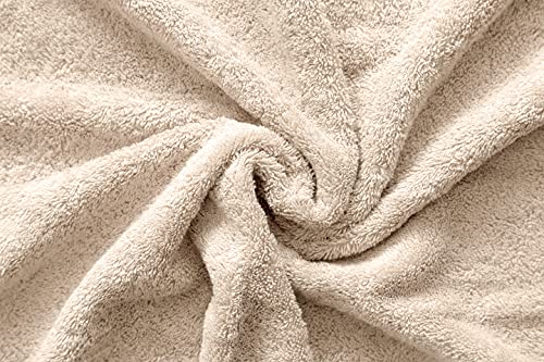 American Veteran 6 Piece Luxury Towel Set, 100% Cotton Turkish Towels - 2 Bath, 2 Hand, 2 Washcloths, Beige - color: Beige, size: XL 6PC