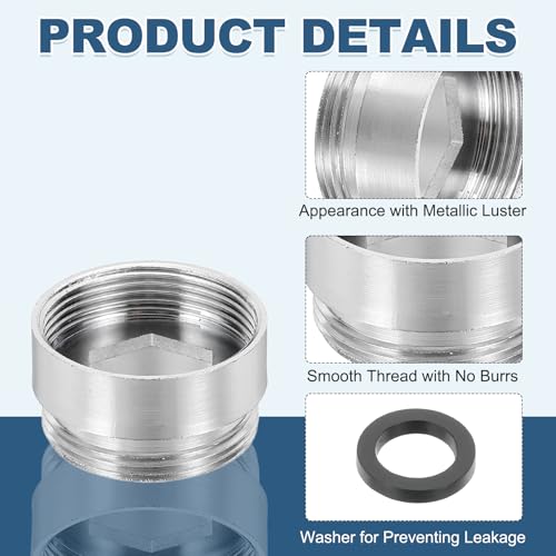 uxcell Faucet Aerator Adapter, M22 Female to M22 Male with Washer, 13mm Length - size: M22 Female to M22 Male, 13mm Length