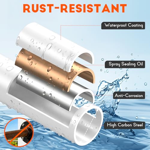 Shower Curtain Rod Tension, No Drilling, Adjustable 45-109 In, White | 1.26" Diameter Heavy Duty Tension Rod, Easy Install, Renter Friendly,Rustproof, for Bathroom Window Living Room Divider Patio - color: White, size: 45-109"