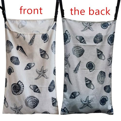 Hanging Laundry Hamper Bag, Stylish Durable Space Saving Laundry Bag with Zipper and Wide Open Top, Basket for Home, Dorm, or Travel, Hangs from Rails, Doors and Hooks