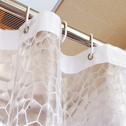 AooHome 72x75 Clear Shower Curtain Liner, 3D Heavy Duty EVA Water Cube Shower Curtains with 5 Bottom Magnets, Water Repellent, 72x75 Inch, Semi Transparent - color: Multi Translucent, size: 72"W x 75"L (Pack of 1)