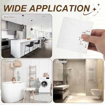 uxcell 1 Pcs Stainless Steel Floor Drain Cover, 2.8 Inches Shower Hair Catcher Drain Grate for Furniture Repair Bathroom Kitchen, Silver Tone(Square) - size: 2.8 Inches
