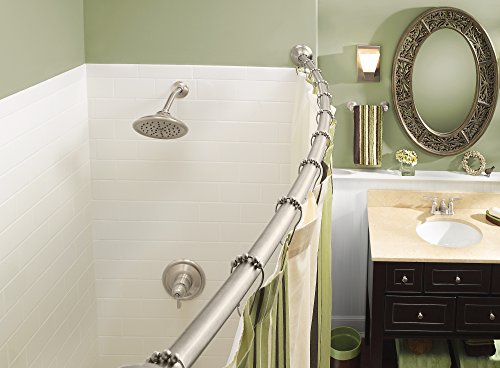 Moen SR2100BN Shower Curtain Rolling Rings, 12 per pack, Brushed Nickel (Pack of 2) - color: Brushed Nickel, size: Pack of 2