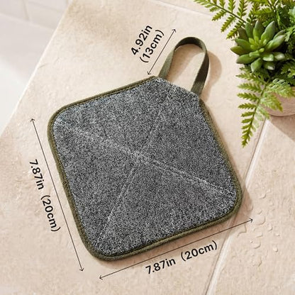 ZOMCHI 3 Pack Exfoliating Washcloth, Premium Facial and Body Wash Cloths with Softness and Scrubbing Two Sides, Bath Cloths for Women and Men (Smoke) - style: Smoke, 3 Pack