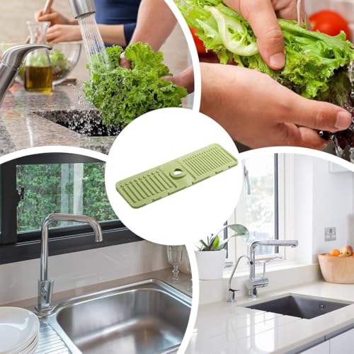 Faucet Guard & Draining Mat, Foldable Self-Draining Faucet Splash Guard Mat, Slope Design Kitchen Sink Splashguard for Home Bathroom Drying Glasses Around (2Grey) - color: 2Grey