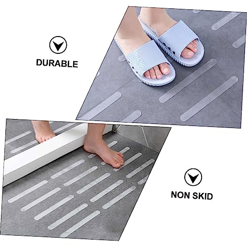 LIFKOME 22Pcs Transparent Non Skid Bathroom Stickers Self Adhesive Non Slip Decals for Bathtubs Showers and Ladders Easy Installation for Safety Smooth Surfaces