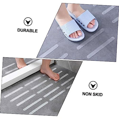 LIFKOME 22Pcs Transparent Non Skid Bathroom Stickers Self Adhesive Non Slip Decals for Bathtubs Showers and Ladders Easy Installation for Safety Smooth Surfaces