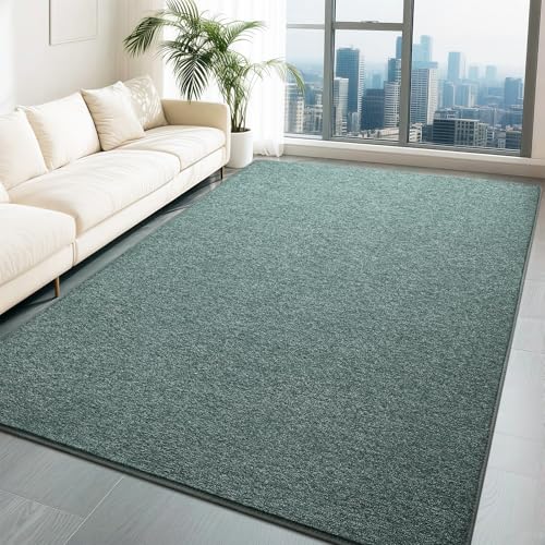 4x6 Area Rugs for Living Room, Washable Memory Foam Soft Modern Rug, Indoor Low Pile Minimalist Non Slip Carpets for Kids Girls Bedroom Nursery Dorm Home Decor, Grey Green - color: Grey Green-white, size: 4x6Feet
