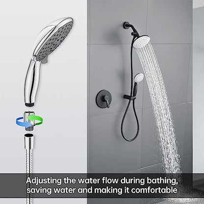 MAAYAYA 2-Pack Shower Flow Control Valve, Rotating Body, Chrome | MAAYAYA 2-pack chrome valves; rotate body to adjust flow; screw-mount; fits handheld showers & bidet sprayers; leak-free - color: Silver