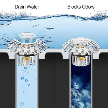 LEKEYE Tub Stopper | Shower Drain Hair Catcher | Bathroom Bathtub Plug | Pop Up Bathtub Drain Stopper for 1-1/2" to 1-3/4" Bath Drain Hole - Pearl Chrome - style: 2075