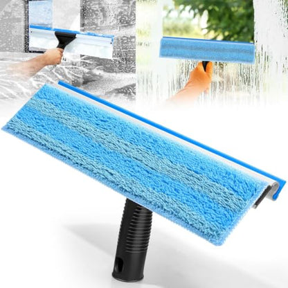 SBONNE Window Squeegee for Home Window Cleaning | Squeegee & Microfiber Window Scrubber,2-in-1 Window Cleaner Tool for Shower Glass Door,Mirror,Car Window,Bathroom