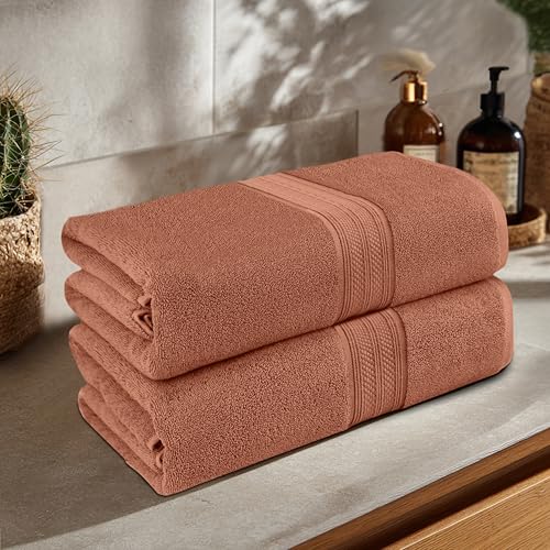 COTTON CRAFT Soft Giant Bath Sheet - 2 Pack 100% Cotton Mocha Bath Towel | Oversized Extra Large 35x70 inches Luxurious 600 GSM Super Soft Absorbent Quick Dry Bathroom Shower Hotel Spa Towel Sheet - color: Mocha - 2 Pack Bath Sheet