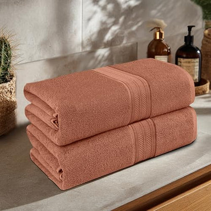 COTTON CRAFT Soft Giant Bath Sheet - 2 Pack 100% Cotton Mocha Bath Towel | Oversized Extra Large 35x70 inches Luxurious 600 GSM Super Soft Absorbent Quick Dry Bathroom Shower Hotel Spa Towel Sheet - color: Mocha - 2 Pack Bath Sheet