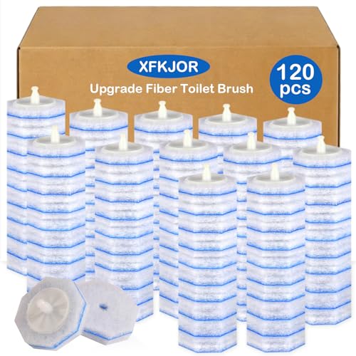 120 Count Disposable Toilet Brush Refills for Clorox, 5X Cleaning Power | Upgrade 3-Layer Thickened, Fresh Fragrance, No Falling Apart, Toilet Cleaning Refills, Touch-Free Disposable Toilet Brush