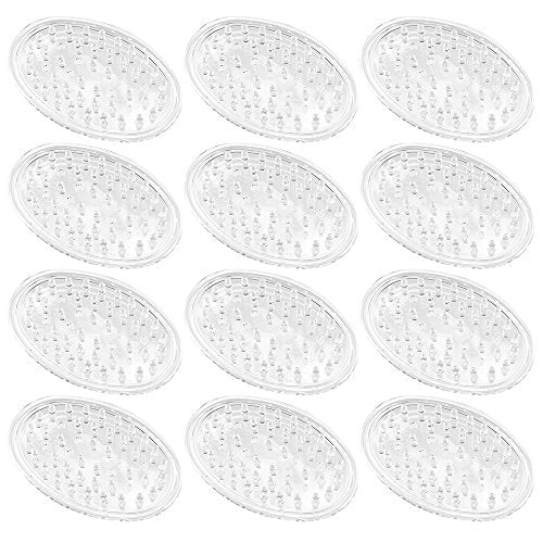 iDesign Plastic Soap Saver, Holder Tray for Bathroom Counter, Shower, Kitchen, 0.75" x 3.25" x 4.75", Set of 12, Clear - color: Clear, style: Set of 12