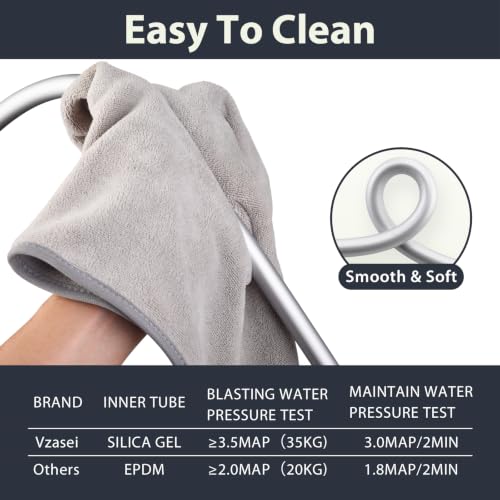 69 Inches Silicone Shower Head Hose Extra Long Silver | Explosion Proof Anti Winding Showerhead Hose,Used In Showerhead,Rv,Spray Bidet,Bathtub,Flexible Shower Hose Replacement - color: Silver, size: 69 In