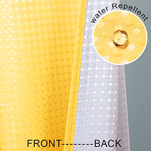Mrs.Naturall Bright Yellow Shower Curtains for Bathroom,Bath Small Stall Ombre Shower Curtain Liner with Hooks Sets,36 x 72In,Sunflower Yellow - color: Yellow, size: 36"W x 72"L (Pack of 1)