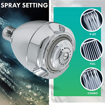 Niagara Conservation Earth Spa with Soap and Soak High Efficiency 1.5 GPM Showerhead in Chrome, N2915C-V - color: Chrome - with Soap & Soak Valve, size: 1.5 GPM