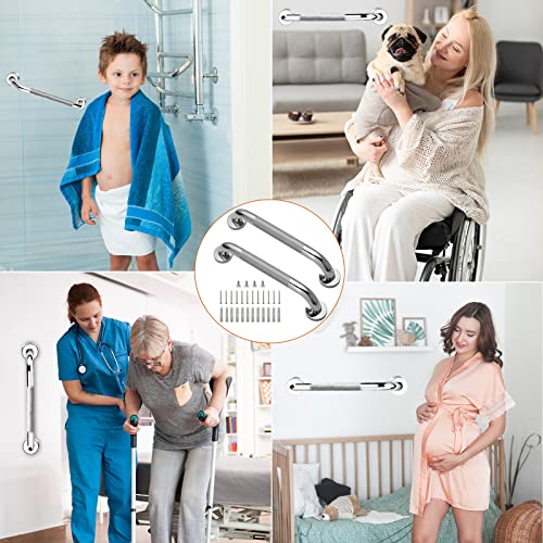 Rockgoya Shower Grab Bar, 2 Pack 32 Inch Bathroom Grab Bar, 304 Stainless Steel 1.25" Diameter Anti-Slip Handicap Grab Bar Support Shower Rail Senior Handrail Shower Safety Bar Handle - size: 32 Inch