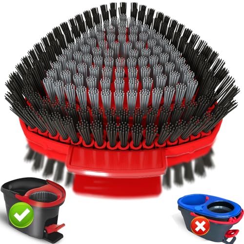 Upgrade Scrub Brush Replacement Head Compatible with O Cedar EasyWring 1 Tank Spin Mop, Mop Replace Head Brush,Scrubber Floor Cleaning Brush,More Layers of Bristles for Bathroom, Deck, Tile, Kitchen - color: Big 1 Pack