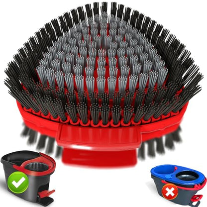 Upgrade Scrub Brush Replacement Head Compatible with O Cedar EasyWring 1 Tank Spin Mop, Mop Replace Head Brush,Scrubber Floor Cleaning Brush,More Layers of Bristles for Bathroom, Deck, Tile, Kitchen - color: Big 1 Pack