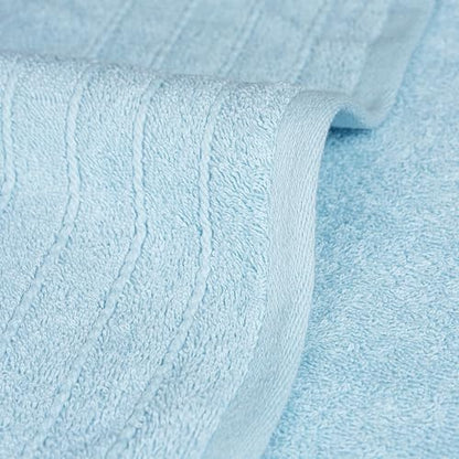4 Piece Extra Large Bath Towels 30 x 60 Inches, Sky Blue | 100% Cotton, Larger & Lighter Weight, Quicker to Dry, Super Soft and Absorbent, Perfect for Bathroom - color: Sky Blue