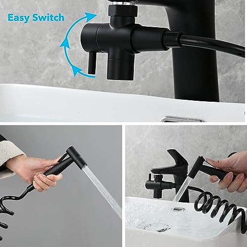 Handheld Bidet Sprayer Attachment G1/2 Toilet Bidet with 9.8ft Hose - color: Black