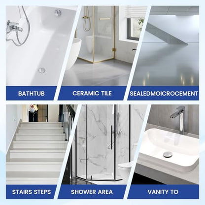 36 PCS Shower Anti Slip Stickers, Shower Floor Grip Bathtub Non Slip Stickers also for Stairs, Upgraded Textured Surface|Smooth Rubber Track Feel -- Skin-Friendly & Better Grip, Clear Hex 3.15”