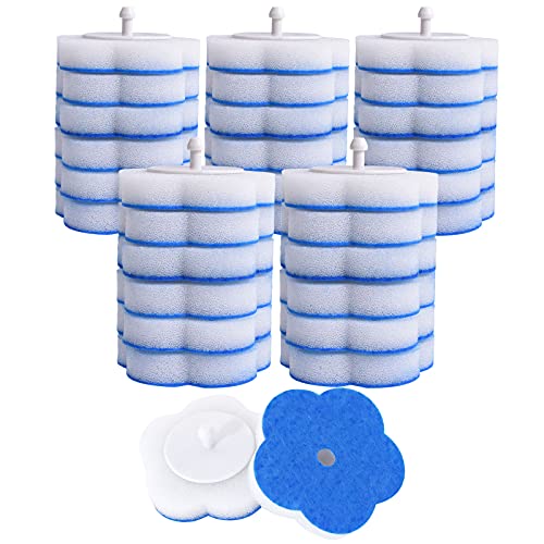 Toilet Bowl Wand Refills 32 Pcs Disposable Toilet Brush Cleaning Sponges Heads Not Compatible with Other Wand - size: 32 Refills