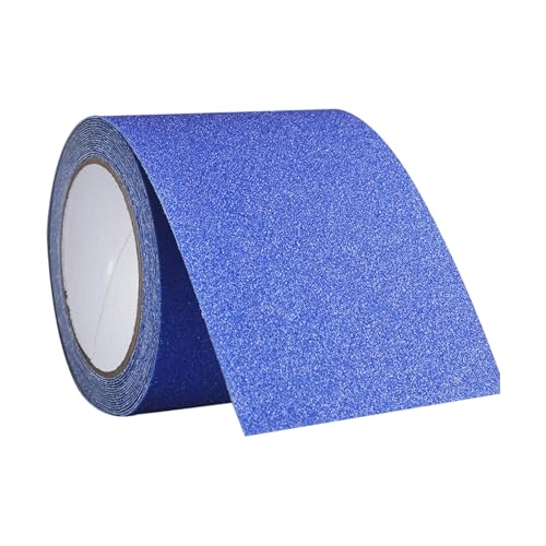 PVC Antislip Floor Tape Strips Roll with Adhesive Backing for Enhances Safety Stair Step Bathroom and Kitchen Waterproof - color: Blue