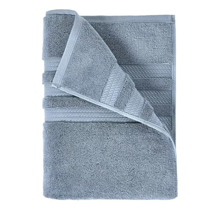 Member Mark 100% Cotton Hotel Premier Collection Luxury Bath Towel Bundle (Assorted Colors) (Blue Crest, 3-Piece Set)