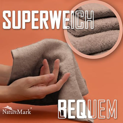 Set of 10 Washcloths Made of 100% Cotton - Soft and Absorbent Face and Hand Towels - Practical for Bathroom and Kitchen - 12 x 12 in (Sand) - color: Sand