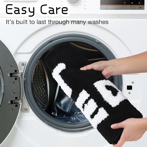 Get Naked Bath Mat Black and White Large Bathroom Rugs | Funny Non Slip Washable Bath Rug Quick Dry Absorbent Microfiber Large Bathmat,20 * 32 Inch - color: Black, size: 20*32"