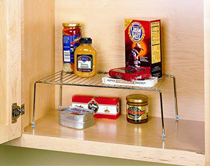 Expandable Under Sink Organizer Shelf | Stainless Steel Adjustable Storage Rack | Multipurpose Cabinet Organizer for Kitchen, Bathroom, Laundry & Utility Room | Space Saving Storage Shelf