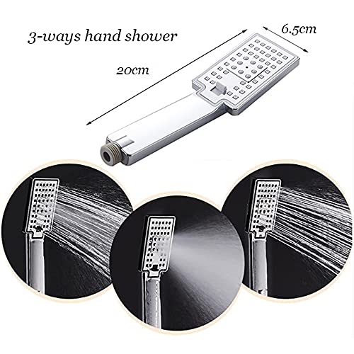 Led Shower Panel Tower System Digital Display Shower Column Stainless Steel Shower Panel System, Shower System with Shower Head, Handheld Shower, Body Jets, Tub Spout,Brushed,Brushed Nickel - color: Brushed Nickel