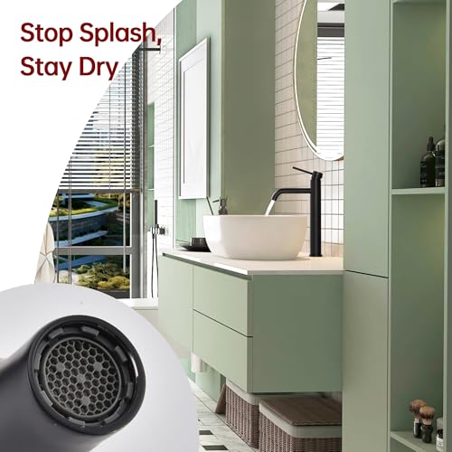 SUMERAIN Matte Black Tall BathroomVessel Sink Faucet | Single Handle Single Hole, 304 Stainless Steel, Lead-Free, Water-Saving, with Faucet Supply Lines, Easy DIY Install - color: Matte Black, size: Vessel Sink faucet