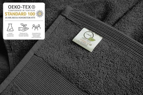 Luxury Bath Towels Set of 4 (27” x 54”) | Towels for Bathroom | Super Soft | Highly Absorbent Towels for Home, Spa, Gym (Grey) - color: Grey