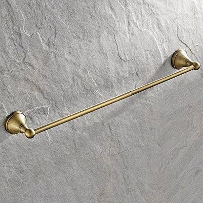 Leyden Antique Brass Towel Bar, Adjustable Towel Holder Rod Brass Towel Rack Bathroom Accessories Wall Mount - color: Single Towel Bar
