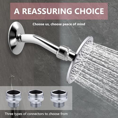 The LUOFANT ball-end shower arm adapter converts the old shower head to a 1/2-inch standard shower head thread. Three models are provided, but they are not universal.