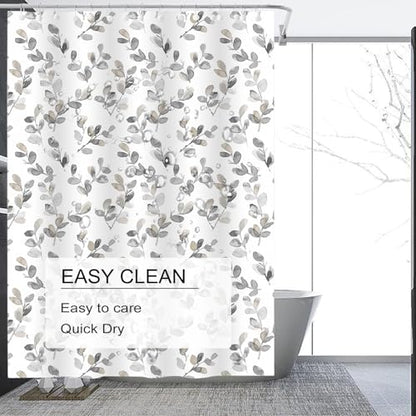 Shower Curtain Liner 72 x 72, Plastic Waterproof 4G Lightweight Shower Liner for Bathroom, with Grommets Holes and 3 Heavy Duty Magnetic Weights - color: Mimosa