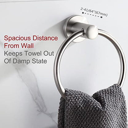 BGL Brushed Nickel Towel Ring Brushed Nickel Hand Towel Holder Stainless Steel Towel Ring for Bathroom 2 Pack - color: Brushed Nickel(2 Pack)