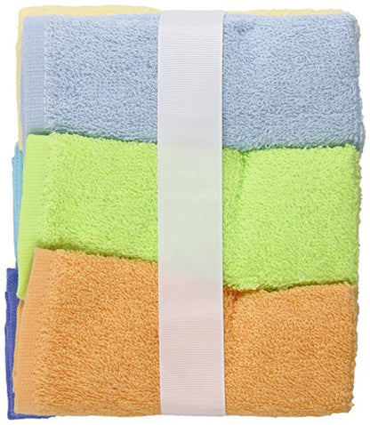 Luvable Friends Unisex Baby Super Soft Cotton Washcloths, Blue, One Size - color: Blue, size: One Size
