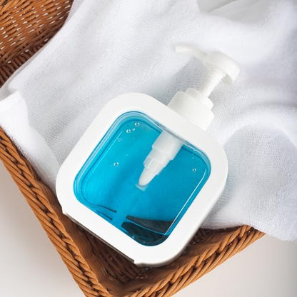 Modern Soap Dispenser for Bathroom and Kitchen Sink, Small Hand Soap Plastic Dish Soap Dispenser with Pump and Labels - White - color: White