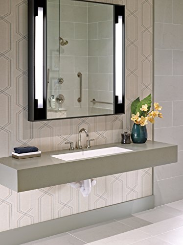 Delta Trinsic Brushed Nickel Bathroom Faucet 3 Hole, 8 Inch Widespread Bathroom Sink Faucet for Vanity, Metal Push-Pop Drain Assembly, Stainless 3559-SSMPU-DST - color: Stainless