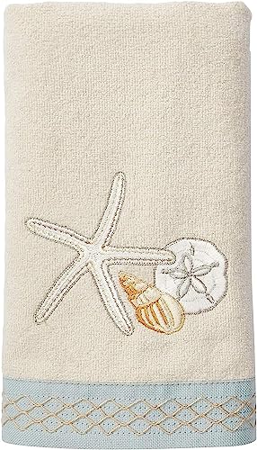 Avanti Linens - Hand Towel, Soft & Absorbent Cotton Towel, Beach Inspired Bathroom Accessories (Seaglass Collection) - size: Hand Towel