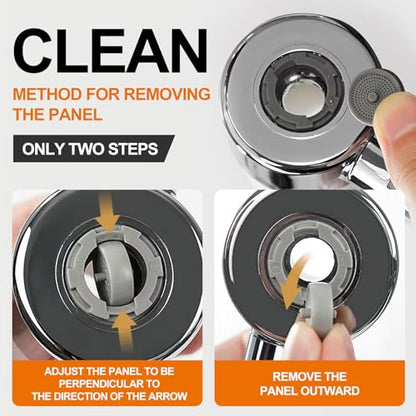 Metal Swivel Sink Faucet Aerator/Extender | 360° Swivel Faucet Sprayer Nozzle for Kitchen Bathroom, Dual Modes Sink Sprayer Attachment, Anti-clogging Design, Silver - color: Chrome