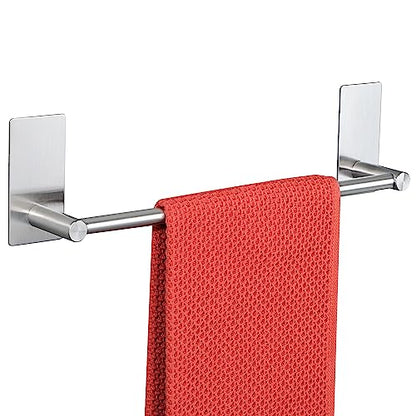 Alise Adhesive Towel Bar, 12 Inch Towel Racks for Bathroom SUS 304 Stainless Steel,Bathroom Towel Holder No Drill, Strong Self Adhesive Towel Bar, Brushed Nickel - color: Brushed Nickel, size: 12 Inch